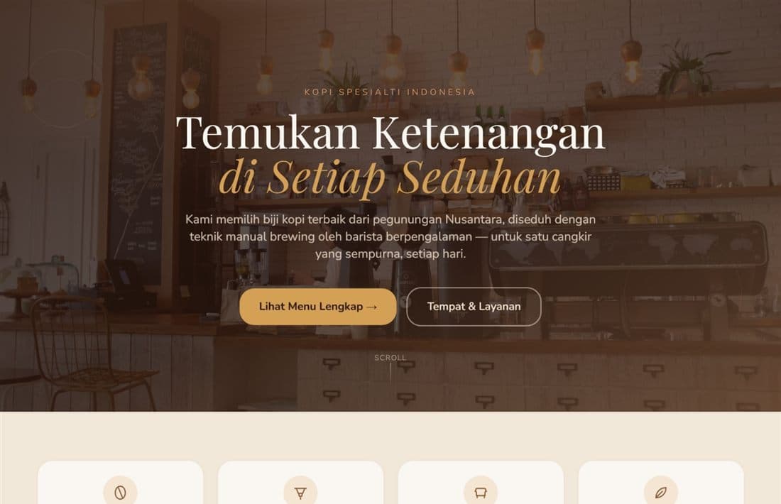 Tampilan Kopi Nusantara